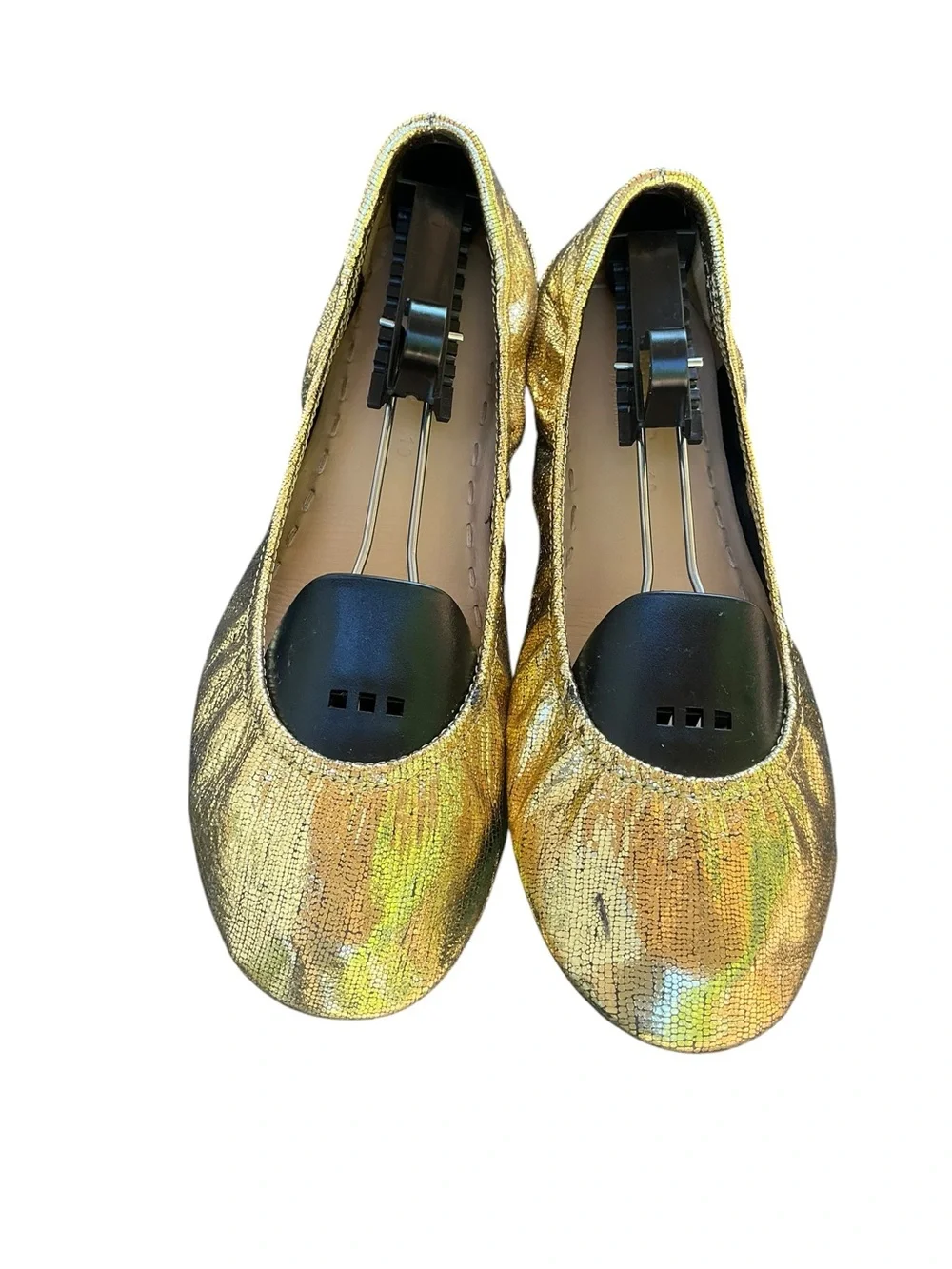 Rare Black Friday Limited Edition Tieks Theia Gold Leather Ballet Flats Size 10